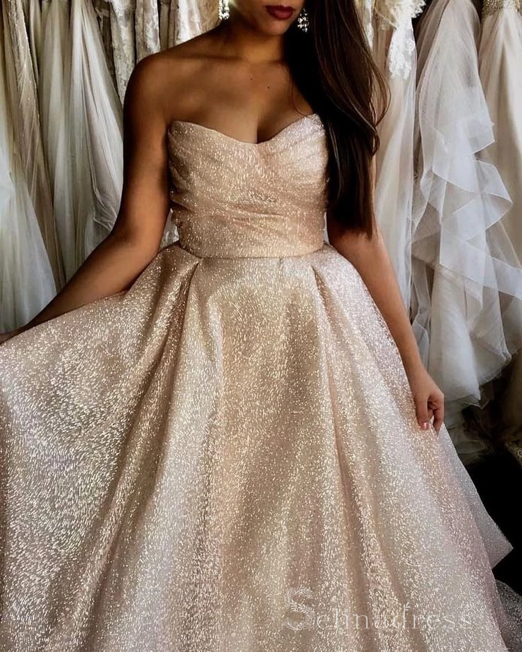 Charming Sweetheart Long Prom Dress Beautiful Prom Dresses Sparkly Evening Dress #SED183 | Selinadress