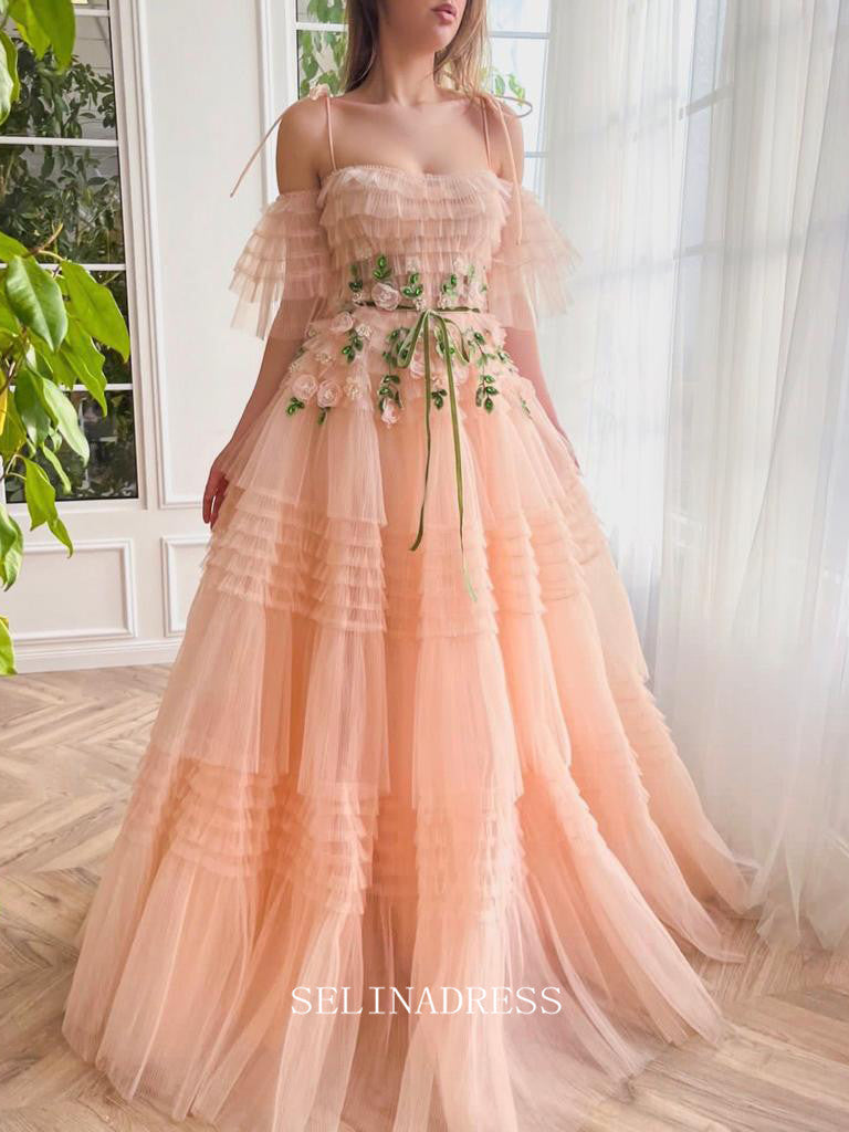 Peach long dress best sale