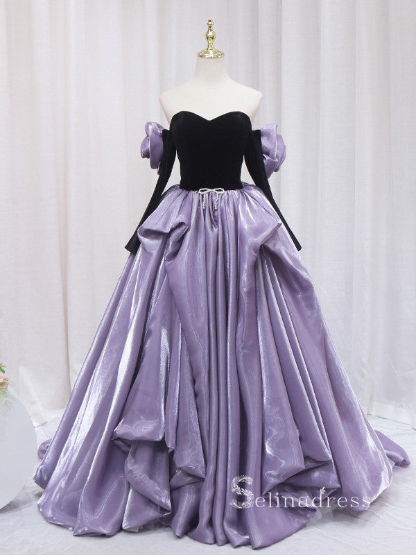 Chic A-line Sweetheart Lavender Cheap Prom Dresses Long Evening Gowns JKR001|Selinadress