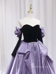 Chic A-line Sweetheart Lavender Cheap Prom Dresses Long Evening Gowns JKR001|Selinadress