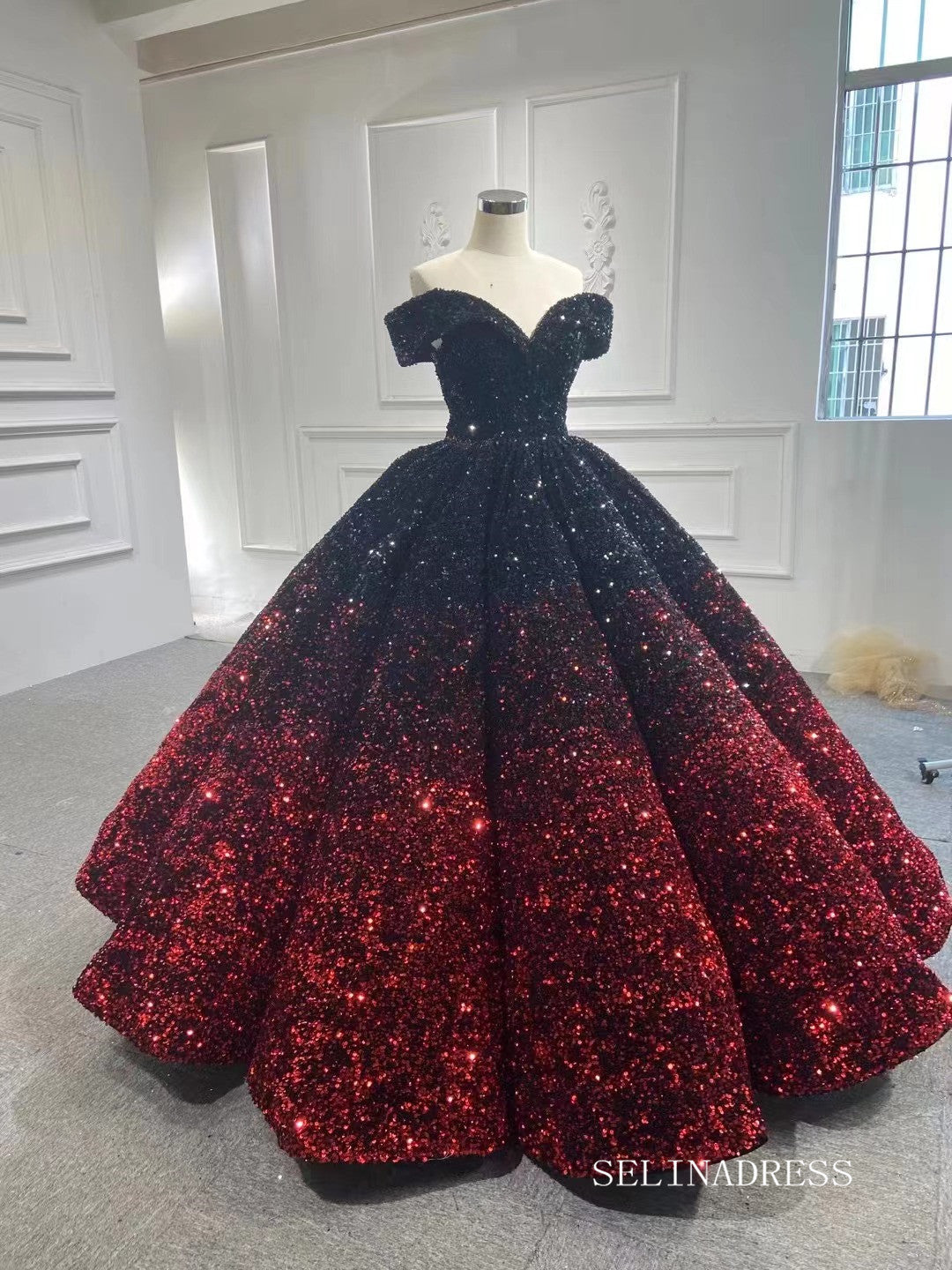 Ombre ball gown best sale