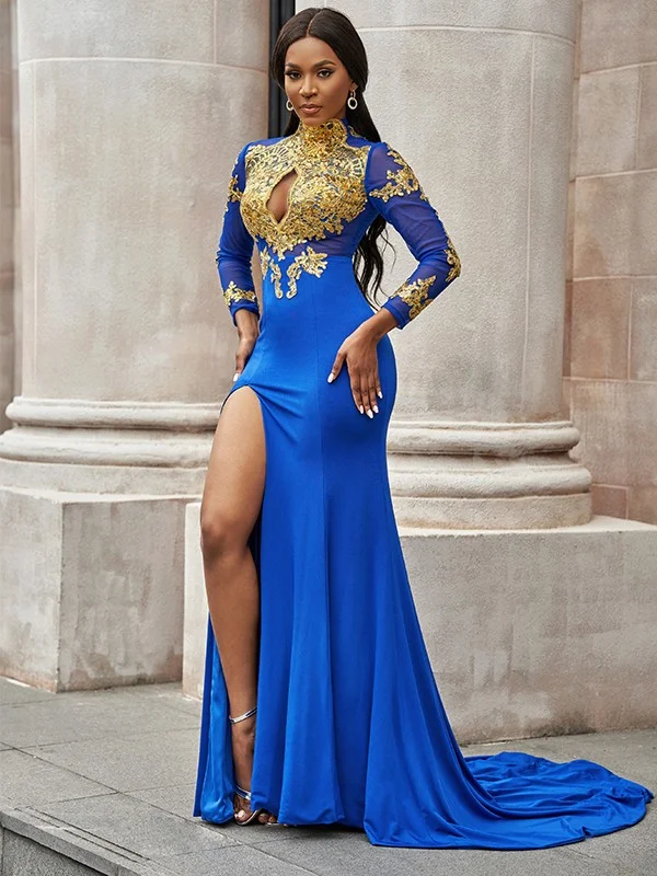 Blue gold dresses hotsell