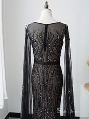 Selinadress Black Luxury Dubai Long Evening Dress Formal Gowns SC085