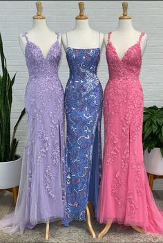 Sheath/Column Straps Lace Applique Long Prom Dresses Formal Gowns SDL0896